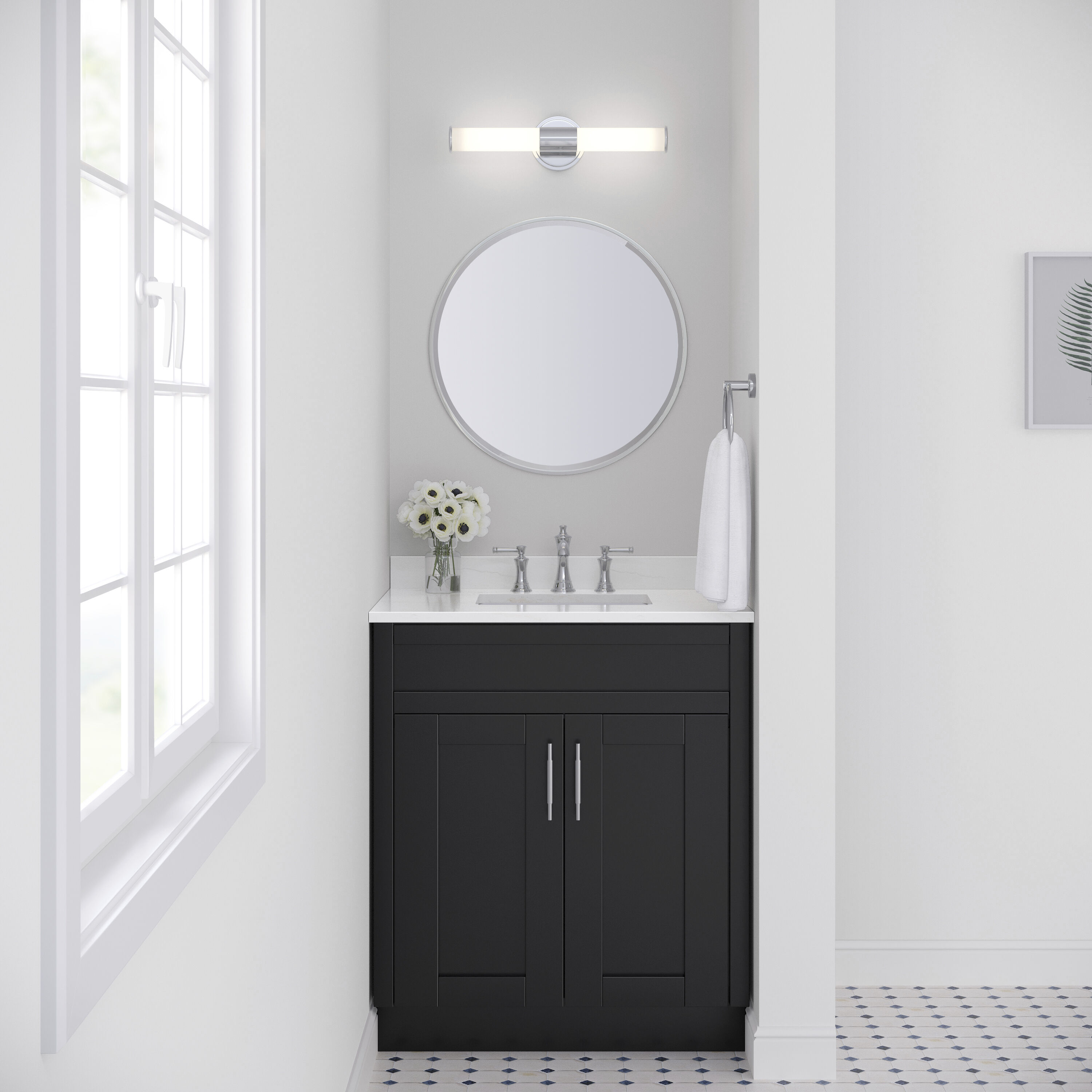 Trumann LED 18 inch Polished Chrome Bathroom Vanity Light Bar Wall Light